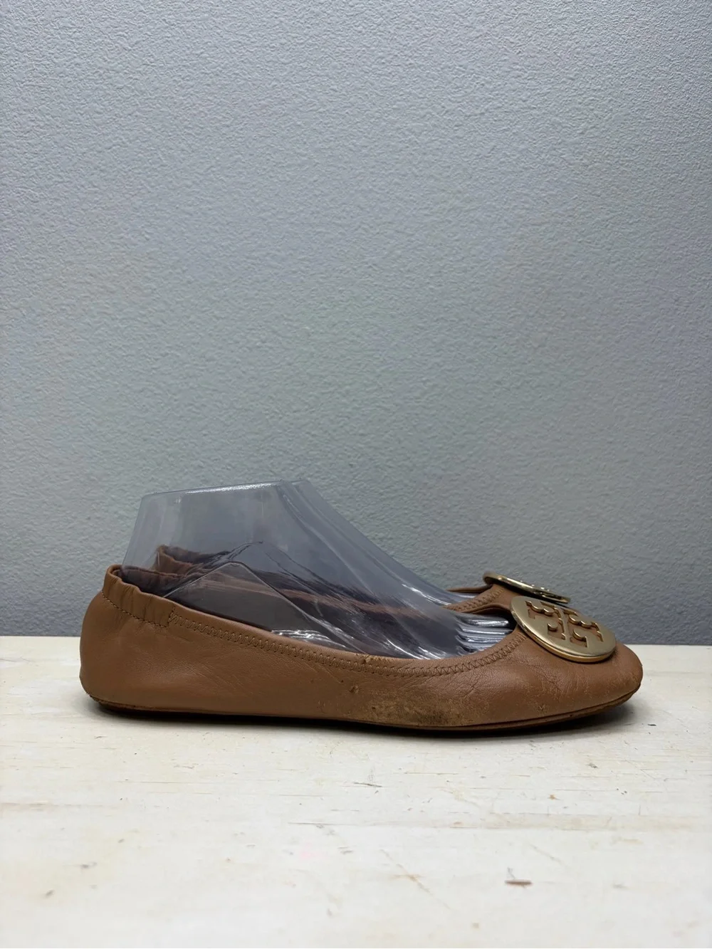 Tory Burch Brown Leather Reva Flats Size 9.5